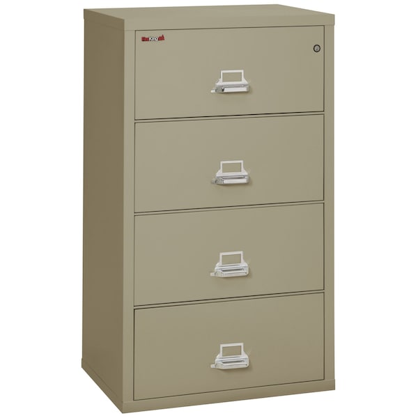 Fireking 4 Drawer, 1 Hr Fire & Impact Rated, 31" Wide Lateral Pewter 4-3122-CPE - main