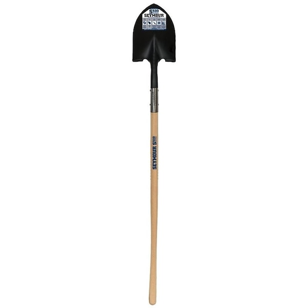 Seymour Midwest S500 Industrial Shovel, 9-1/2 in W 14 ga Steel Blade, Hardwood Handle 49344 - main