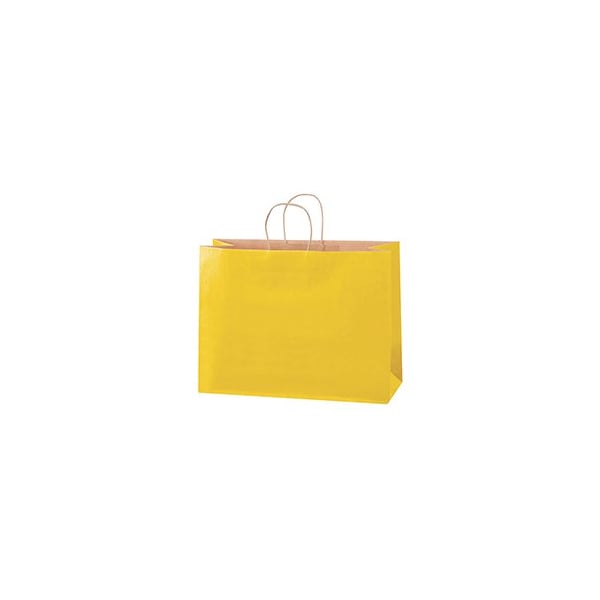 Bubblefast 250-16 x 6 x 12'' Yellow Tinted Shopping Bags, 250PK BFBGS118Y - main