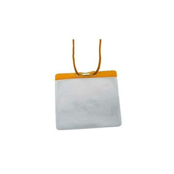 Brady BADGE HOLDER, GOVERNMENT/MILITARY ORANGE BAR BADGE HOLDER W/36in CORD AND CORD LOCK 1860-2905 - main