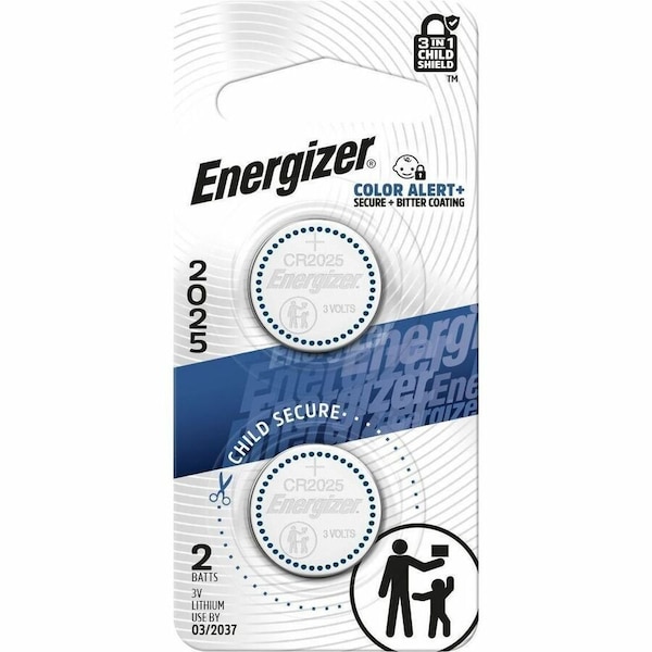 Energizer 2025 Lithium Coin Battery, 2 Pack - For Multipurpose - 3 V DC - 2 / Pack 2025BP-2N - main