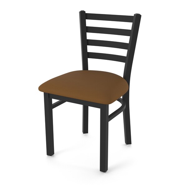 Holland Bar Stool Co 400 Jackie 18" Chair with Black Wrinkle Finish and Canter Thatch Seat 40018BW001 - main