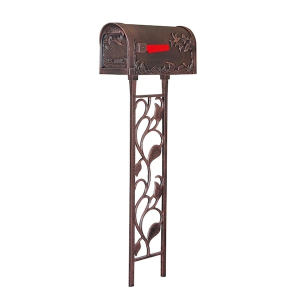Special Lite SCB-1005-450-CP Hummingbird Curbside with Floral Mailbox Post, Copper SCB-1005_450-CP - main