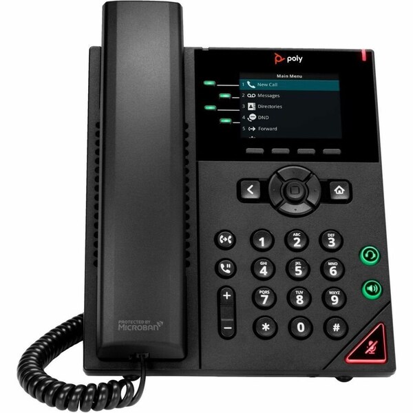 Hp Poly VVX 250 4-Line IP Phone and PoE-enabled WW 89B62AA#AC3 - main