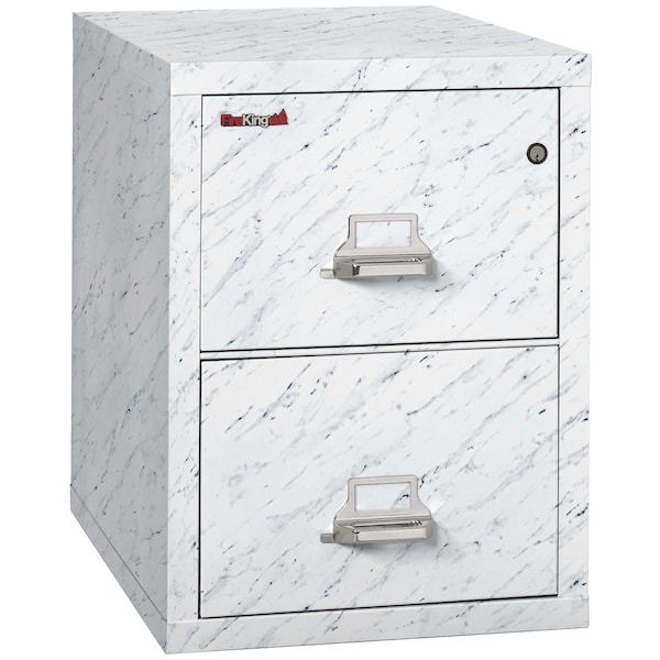Fireking 2 Drawer, 1 Hr Fire & impact rated, 31" depth Letter Calcutta Marble 2-1831-CMA - main