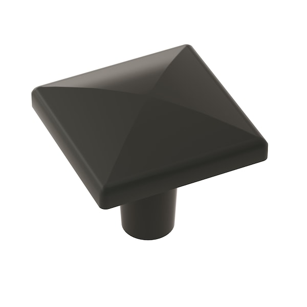 Amerock Extensity 1-1/8 in 29 mm Length Matte Black Cabinet Knob BP29370FB - main