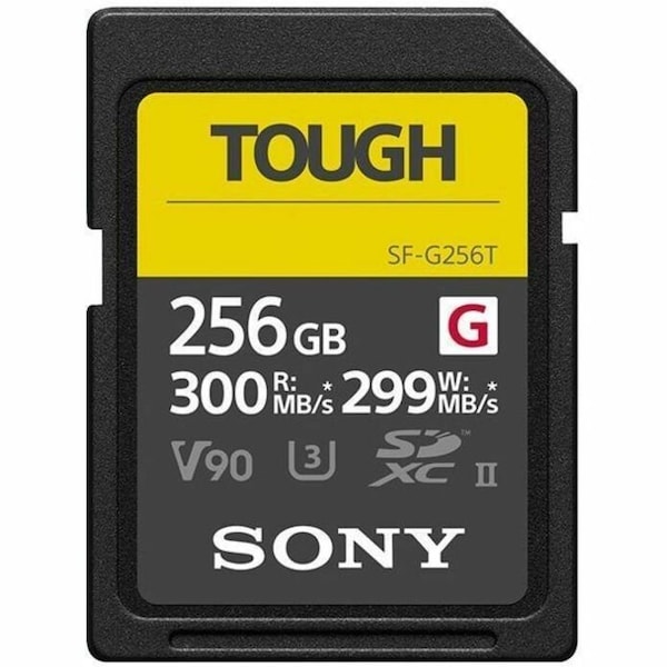 Sony Pro TOUGH SF-G128T 128 GB Class 10/UHS-II (U3) V90 SDXC - 1 - 300 MB/s Read - 299 MB/s Write SFG128T/T1 - main