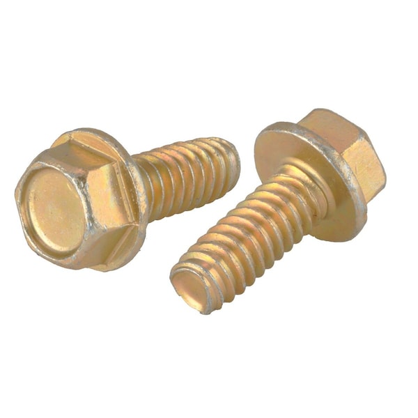 Newport Fasteners 1/4"-20 x 5/8 in, Zinc Yellow Steel Flange Hex Head Hex Drive, 600 PK 340028-600 - main