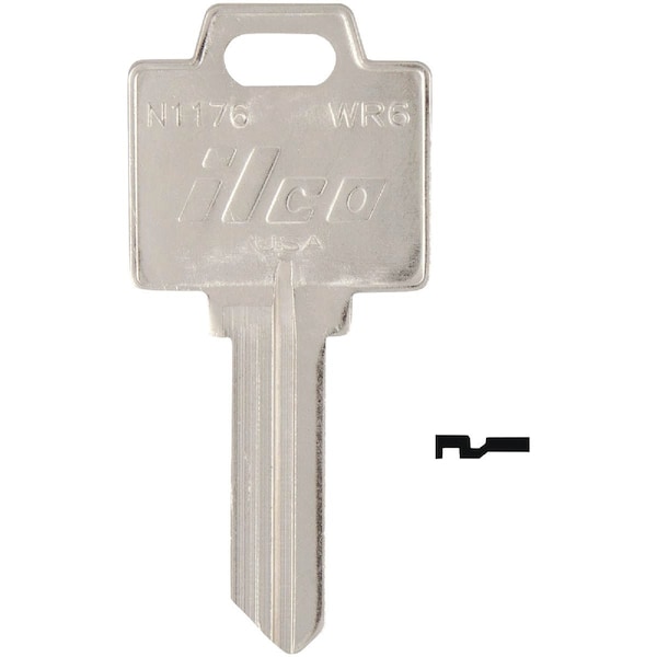 Ilco WR6 Weiser Cylinder Key Blank N1176, 10PK IAL00000662 - main
