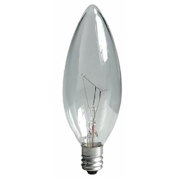 Ge Ceiling Fan Bulb, 40 W, B10 Lamp, E12 Candelabra Lamp Base, 280 Lumens, 2500 K Color Temp, 2PK 75033 - main