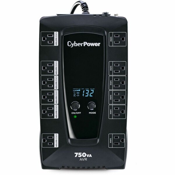 Cyberpower UPS System, Line Interactive, Out: 120 V AC In: 120 V AC AVRG750LCD - main