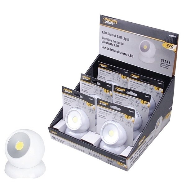 Powerzone Robot Light, AAA Battery, Alkaline Batteries Battery, LED Lamp, 220 Lumens, White 12621 - main