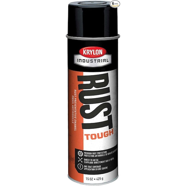 Krylon Industrial Rust Tough Acrylic Enamel Gloss Black R00799 - main