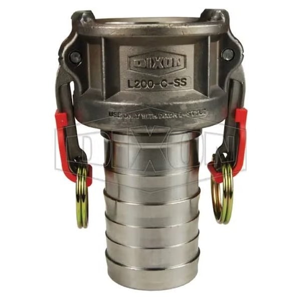 Dixon Vent-Lock Type-C Cam and Groove Coupler with Seal and Cam Arms, 1-1/2 in Nominal, 316 SS, Domestic L150-C-SS - main