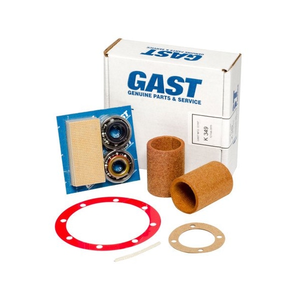 Gast Lubricated Service Kit for Vacuum Pump, 10 Pieces, Fits 2067 and 2567 Series K349 - main