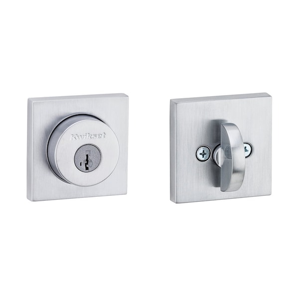 Kwikset Halifax Square Rose Single Cylinder Deadbolt SmartKey with 6AL Latch and STRKP Strike Pack 158SQT-26DS.STRKP - main