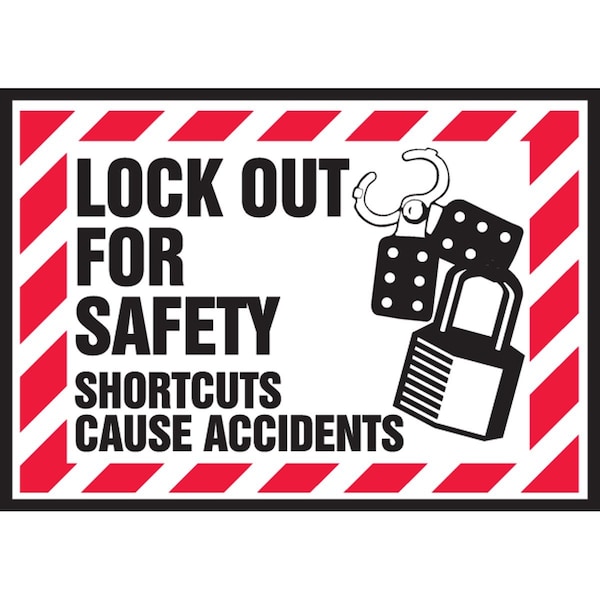 Accuform LOCKOUT TAGOUT SAFETY LABELS 3 LLKT501XVE - main
