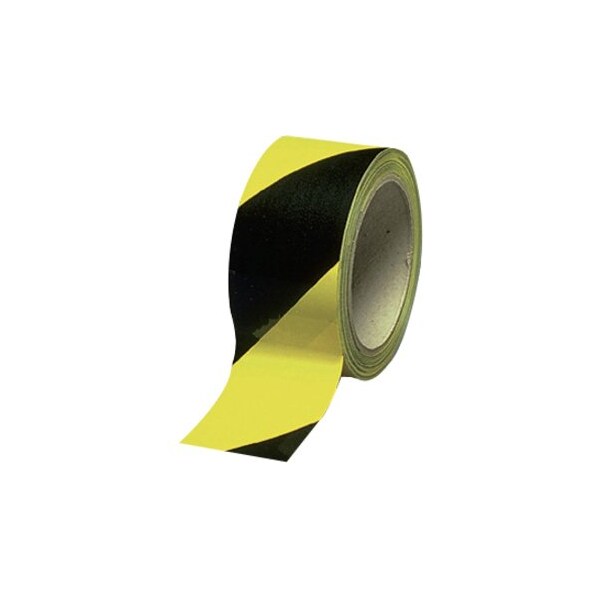 Panduit Hazard Tape, 2"x54", Black/Yellow, Vinyl, BLANK (BLACK/YELLOW STRIPES), 2 in W. HT2S-BLK-YEL - main
