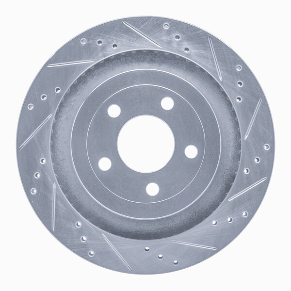 Dynamic Friction Co DFC Brake Rotor - Drilled and Slotted - Silver 631-54074R - main