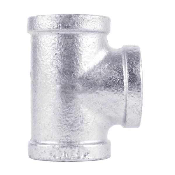 B & K STZ Industries 2 in. FIP each X 2 in. D FIP 2 in. D FIP Galvanized Malleable Iron Tee 311UT-2 - main