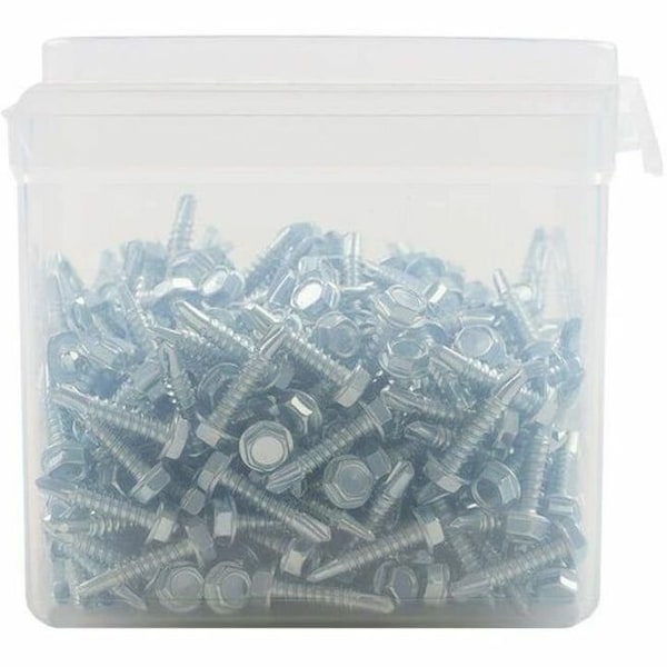 Dottie Self-Drilling Screw, #8-18 x 3/4 in, Zinc Plated Steel Flange Hex Head External Hex Drive, 500 PK TEKHT834 - main