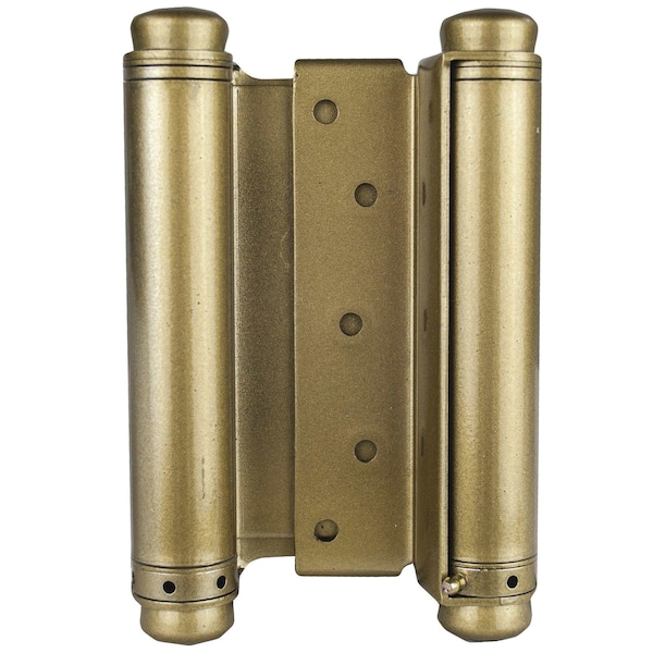 Trans Atlantic Co. 6 in. Bright Brass Double Acting Barrel Spring Square Corner Door Hinge with Fixed Pin - Pack of 2 DH-TAN5006-US3 - main