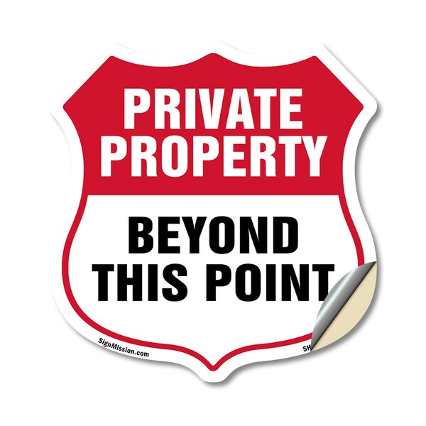 Signmission Private Property Shield Sign Private Pro, 12 Inch X 12 Inch, Vinyl Decal SHI-D-12-444 - main