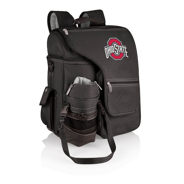 Picnic Time Family Of Brands NCAA Ohio State Buckeyes Turismo Backpack Cooler with Water Bottle CarrierBlack 641-00-175-444-0 - main