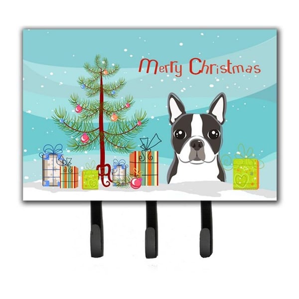 Carolines Treasures Christmas Tree and Boston Terrier Leash or Key Holder BB1575TH68 - main