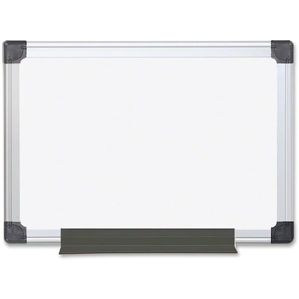 Mastervision Dry Erase Board, Melamine, 17 45/64 in, 23 39/64 in, Aluminum Frame, White, Matte MA0212170MV - main