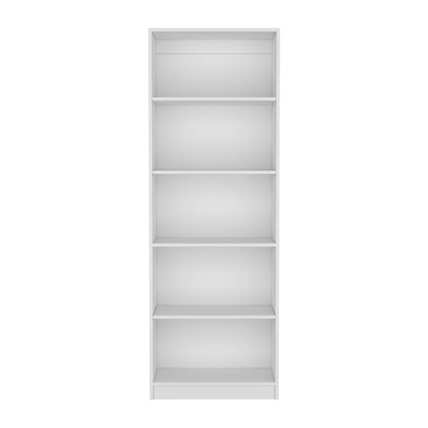 Homeroots 71" White Wood Five Tier Bookcase 546593 - main