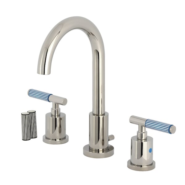 Kingston Brass Widespread Bathroom Faucet with Brass Pop-Up, Polished Nickel FSC8929KPS - main