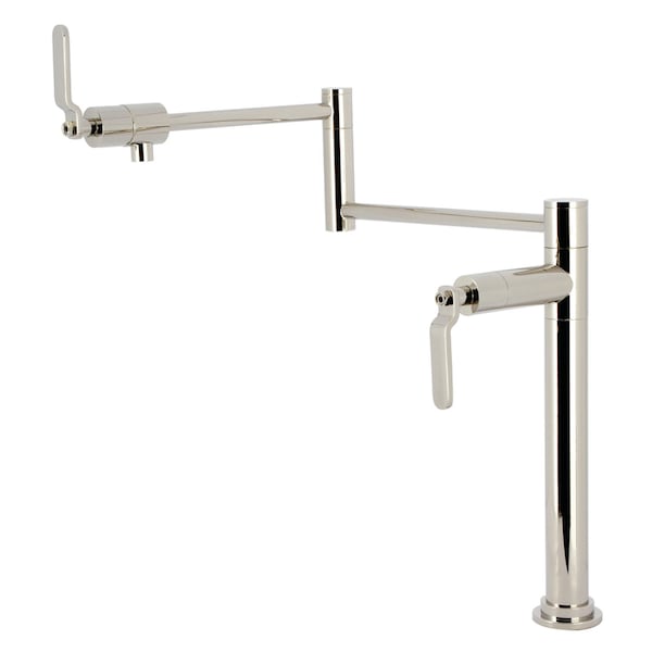 Kingston Brass Deck Mount Pot Filler Faucet, Polished Nickel KS4706KL - main