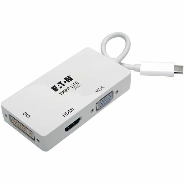 Eaton Eaton Tripp Lite Series USB-C Multiport Adapter (M/3xF) - 4K HDMI, DVI, VGA, HDCP, White U444-06N-HDV4K - main