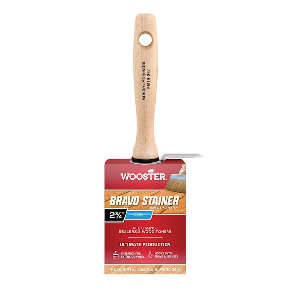Wooster F5119 2.75 in. Bravo Stainer Bristle & Polyester Brush 71497189363 - main