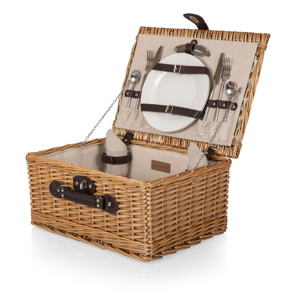 Picnic Time Family Of Brands Classic Picnic Basket, Beige Canvas 206-40-187-000-0 - main