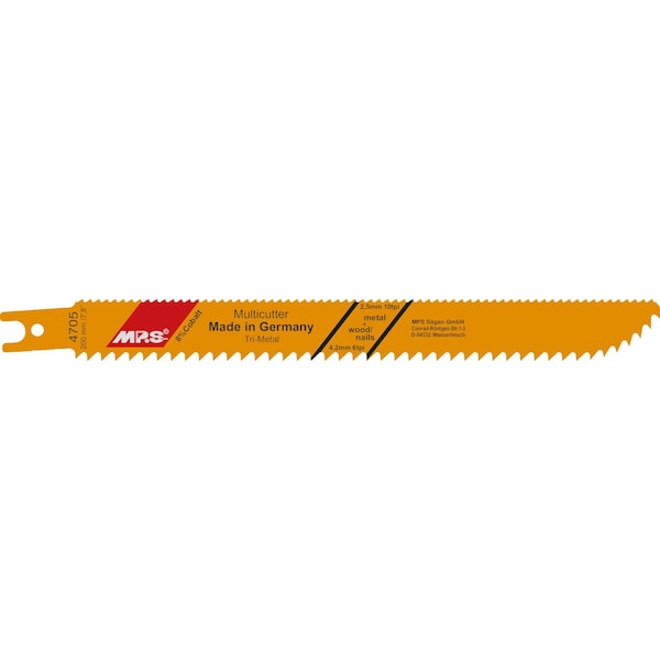 Mps Reciprocating Saw Blade, Trimetal, Wood and Metal Cutting, 6 TPI, 7.8 in, 2-Pack 4705-2 - main