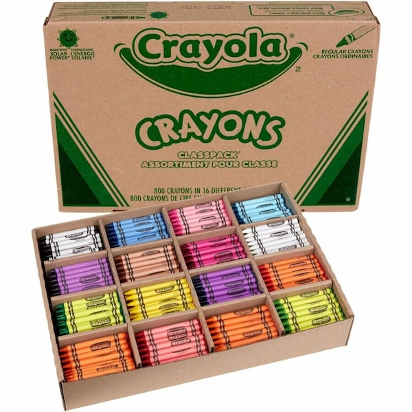 Crayola Crayon Classpack, 16-Color Combo, 800PK 52-8016 - main