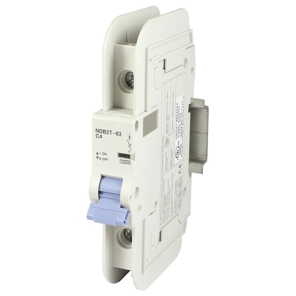 Automation Systems Interconnect 4 Amp, 1 Pole, 120/277Vac, 60Vdc, Trip Curve: C, DIN Rail Mount-Miniature Circuit Breaker, UL489 NDB2T-63C4-1L - main