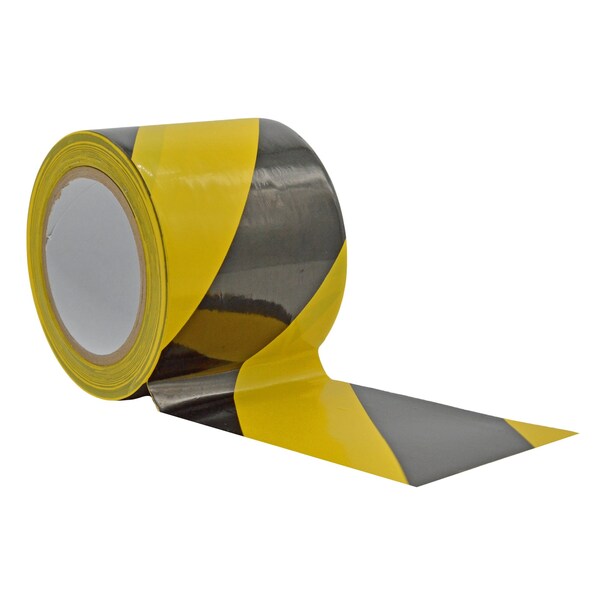 Wod Tape Laminated PVC, Black/Yellow, 49 inch (1250mm) LOG W., 9 mil Thickness WOD VSWT189L-PC-49000-LOG-18-BY - main