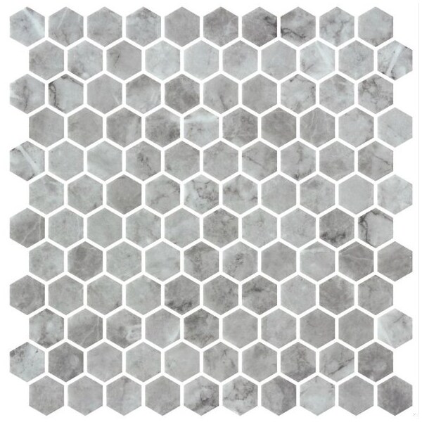 Andova Tiles SAMPLE-Vargal 1-in. Honeycomb Marble Look Recycled Glass Hexagon Wall & Floor Mosaic Tile SAM-ANDVAR1299 - main