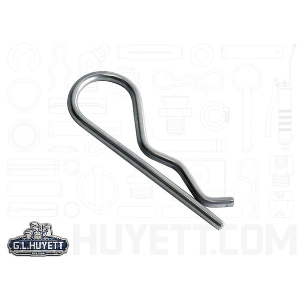 Huyett Bridge Pin, Zn Plt Spg Stl, .148 Wire Dia x 2.938 L x .75 In Eye Dia x Fits 5/8 to 1 Shft BP-210 - main