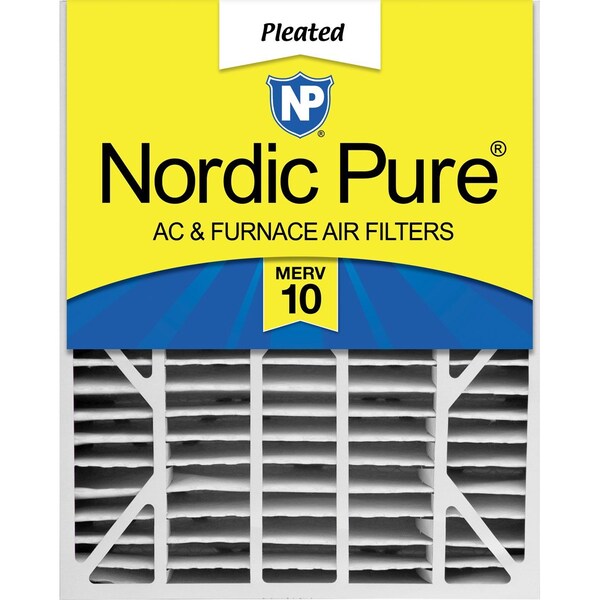 Nordic Pure 20x25x6 Pleated Air Filter, High Capacity, Electrostatically Charged Synthetic Media, MERV 10 20x25x6ASGM10-1 - main