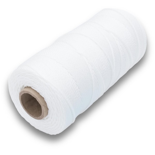 Marshalltown Mason's Line, Archaeology Line Twisted Nylon, 1000 feet Line, No 18, White 629 - main