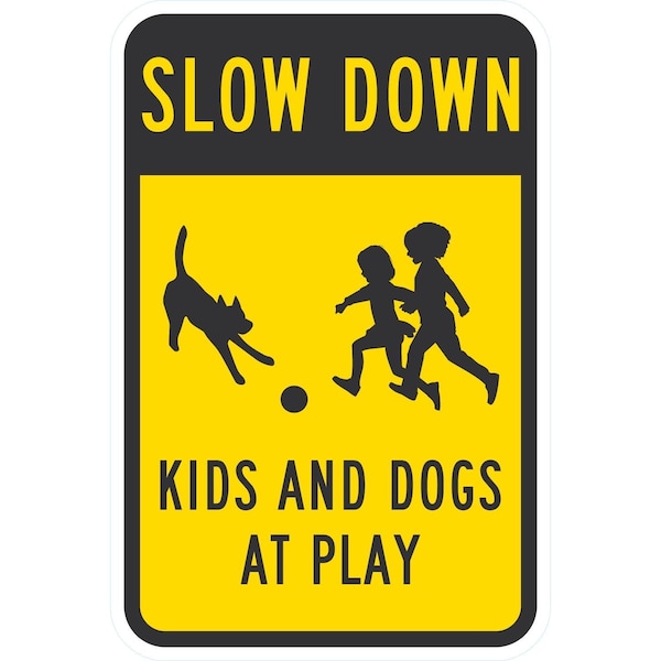 Lyle Kids and Dogs At Play, 12x18, Engineer Grade, Yellow G-3558-EG_12x18 - main
