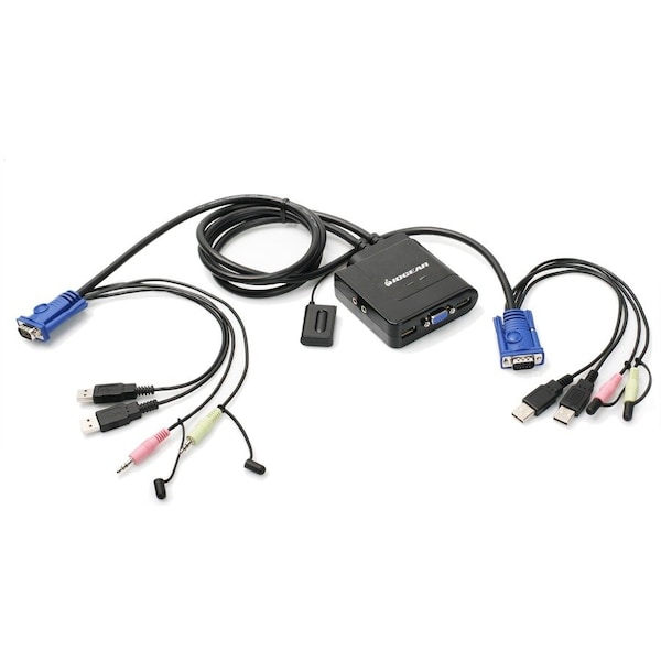 Iogear GCS72U KVM Switch with Audio - 2 x 1 - 2 x HD-15 Video, 2 x Keyboard, 2 x Mouse GCS72U - main
