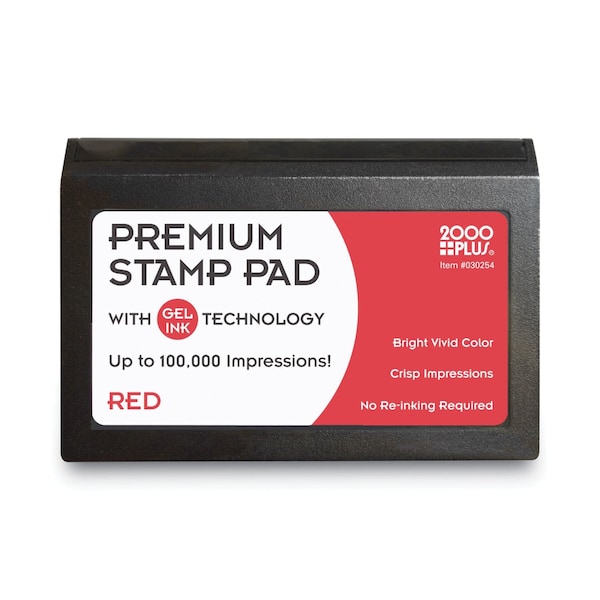 Cosco Microgel Stamp Pad for 2000 PLUS, 4.25in x 2.75in, Red 030254 - main