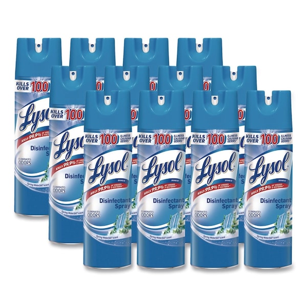 Lysol Cleaners & Detergents, Aerosol Spray, Spring Waterfall, 12 PK 19200-79326 - main