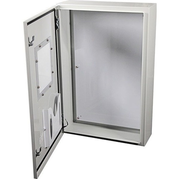 Safety Technology International 1/4 Turn Latch Electrical Enclosures, 36 in H, 8-3/4 in D, 24 in W, 4, Metal EM362408W - main