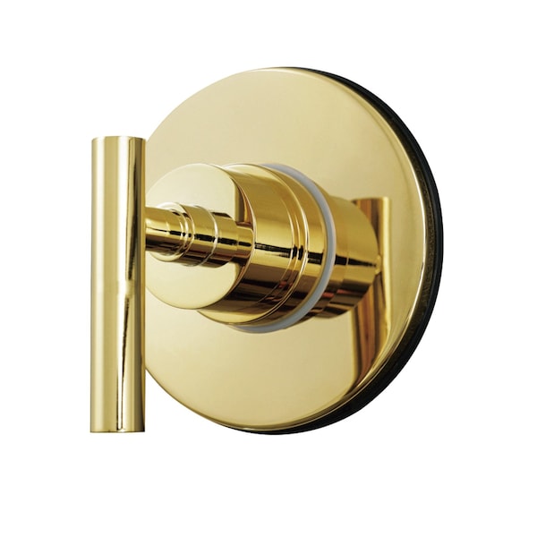 Kingston Brass Single-Handle Three-Way Diverter Valve with Round Trim Kit, Polished Brass KS3032CML - main